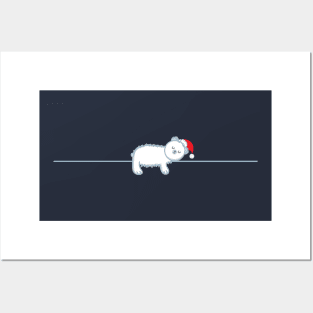 Polar bear as a Christmas present Posters and Art